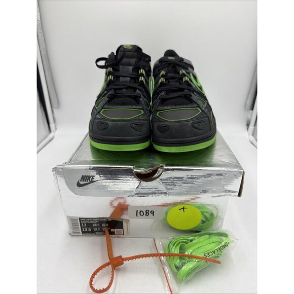 Size 12 - Nike Air Rubber Dunk x Off-White Low Green Strike - Picture 1 of 7